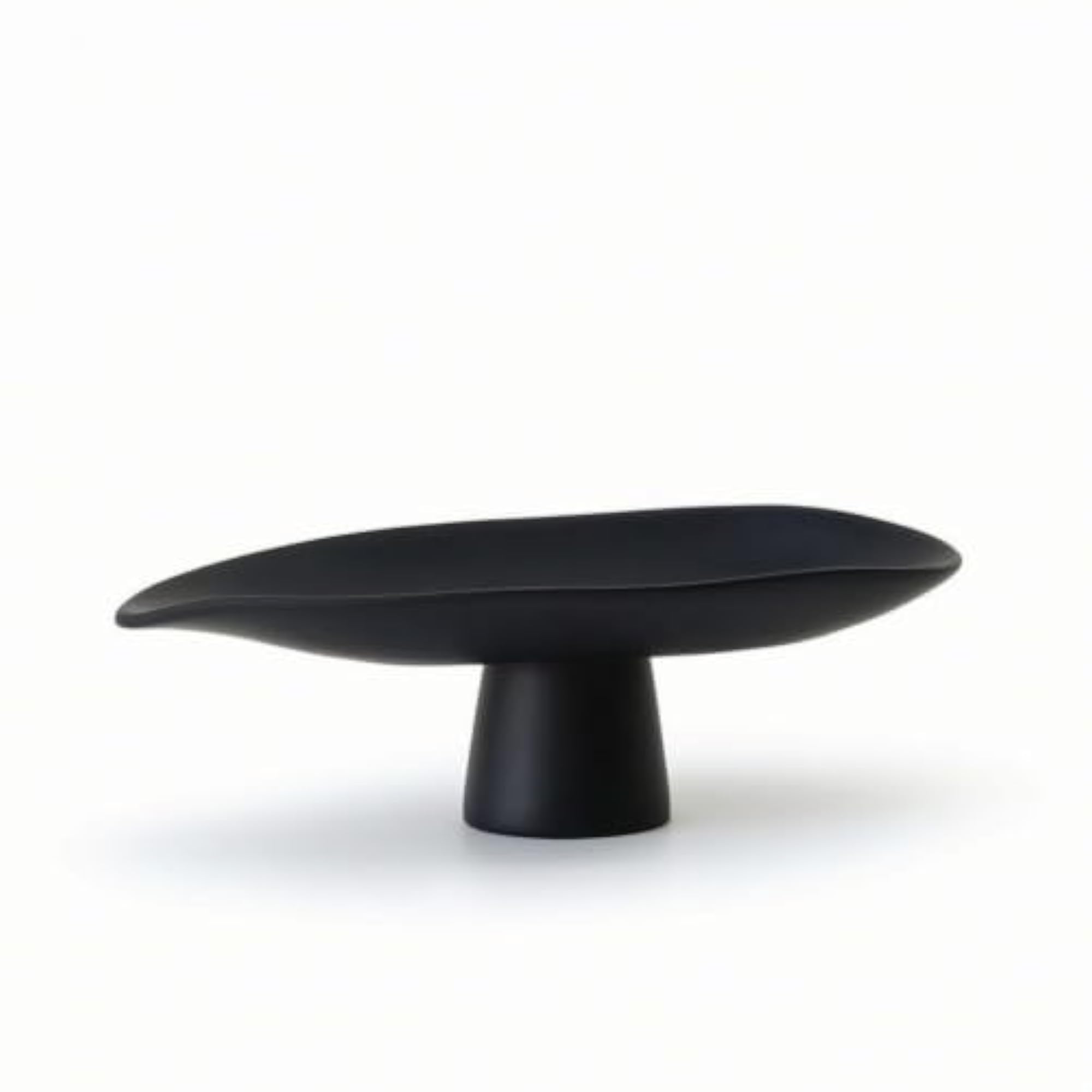 Organic Artisanal Sculptural Tray, Black